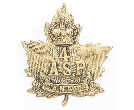 WWI CEF cap badge of the 4th Ammunition Sub Park, by Gaunt. GC £100-150 