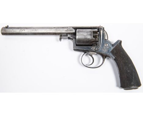 A 5 shot 54 bore Adams Model 1851 self cocking percussion revolver, barrel 6½", engraved "Thos. Jackson, Edward St, London", 