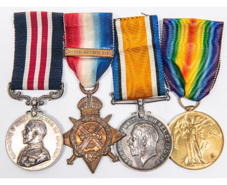 Four: Military Medal, George V first type (147206 2 Cpl A Burchell 1/Spec: Coy R.E.); 1914 star with clasp, BWM, Victory (806