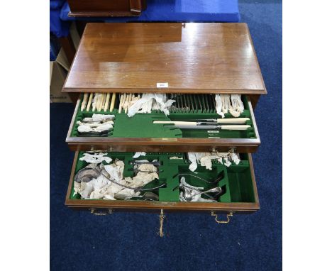 A canteen of stainless steel ivorine cutlery, in the Old&nbsp; English pattern,109 pieces, assorted other cutlery, a silver s