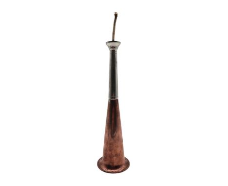 A novelty silver table lamp, in the form of a hunting horn, by Deakin &amp; Francis, Birmingham 1932, 22.5cm high Condition R