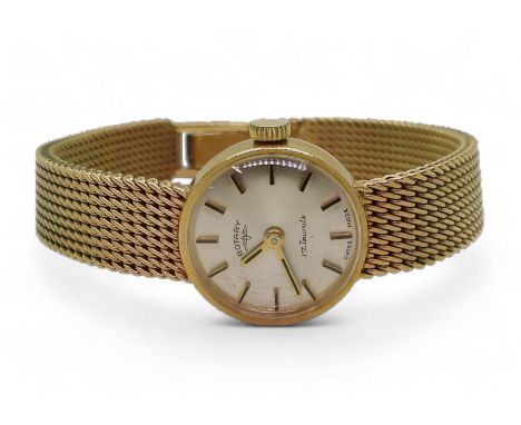 A 9ct gold ladies Rotary watch and strap, weight including mechanism 20.3gms Condition Report:Available upon request