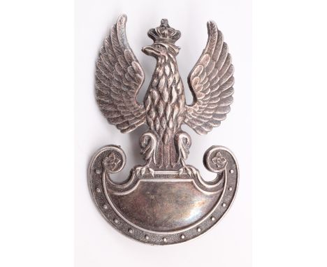A Free Polish army nickel / electroplate cap badge, 55 mm