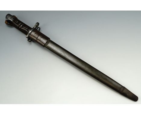 A US Winchester M' 1917 bayonet, the scabbard having a British pattern 1937 frog