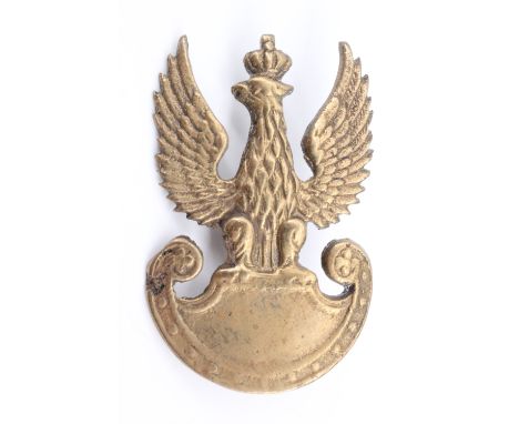 A Free Polish army cast brass cap badge, 52 mm