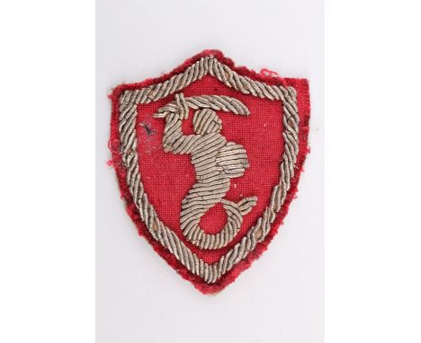 A Free Polish army bullion embroidered 2nd Corps formation sign 