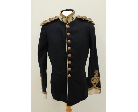 An Edwardian Army Service Corps lieutenant's full dress coat bearing the name of O'Hara Esq and dated 1900