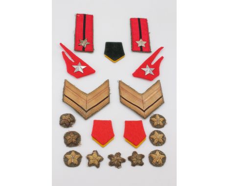 A group of Free Polish Army collar and rank badges