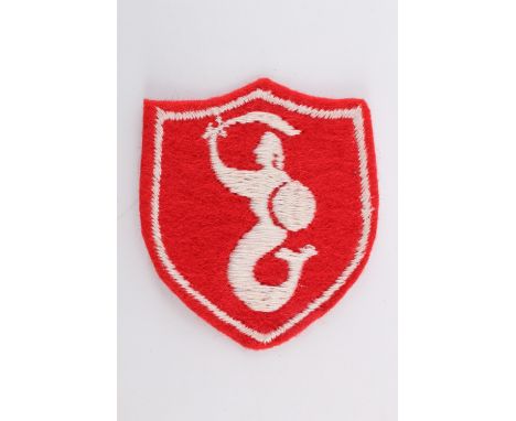 A Free Polish army 2nd Corps embroidered formation sign