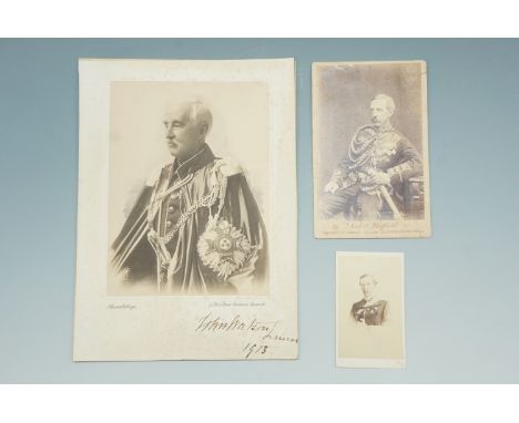 [ Autograph / Victoria Cross ] A signed portrait photograph of General Sir John Watson, VC, GCB (1829 - 1919), together a car