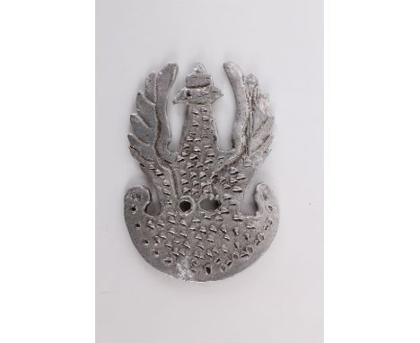 A Free Polish army hand made aluminium cap badge, 30 mm