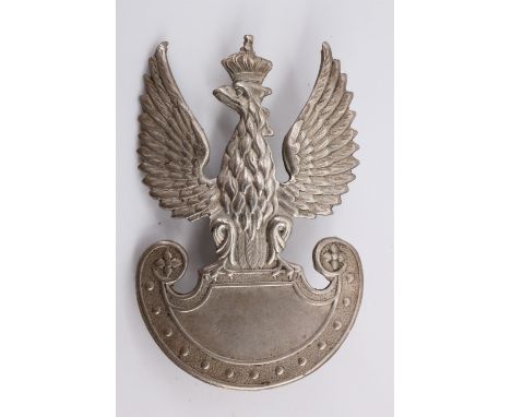 A Free Polish army nickel cap badge, having a pair of loops verso, 55 mm