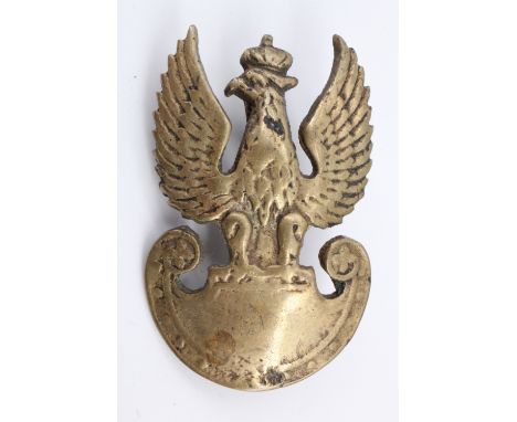 A Free Polish army cast brass cap badge, 52 mm