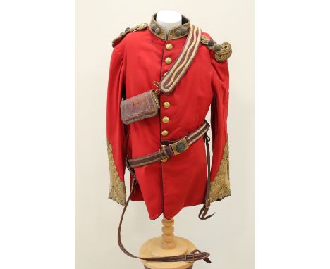 A Victorian Royal Engineers lieutenant colonel's full dress tunic and sash