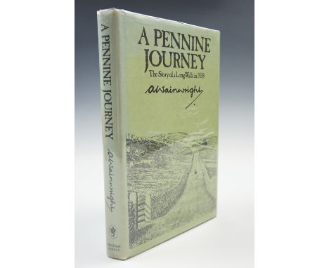 A Wainwright, "A Pennine Journey", Michael Joseph, London, 1986, first edition, [with a typewritten thank-you note from A. Wa