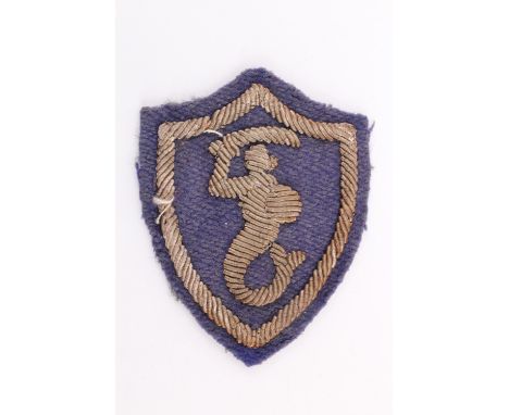 A Free Polish army 2nd Corps Base HQ bullion embroidered formation sign