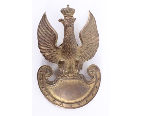 A Free Polish army brass cap badge, 53 mm