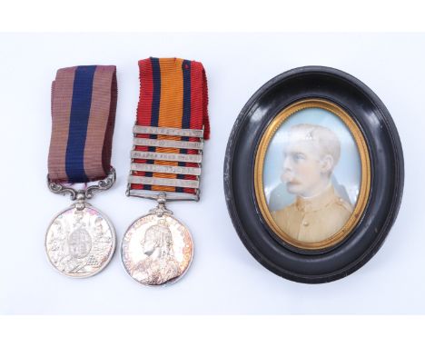 A Boer War Relief of Ladysmith gallantry medal group, comprising a Distinguished Conduct Medal and Queen's South Africa medal