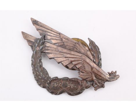 A Polish 1st Rifle Brigade badge, stamped "Scotland, 1942, K&amp;S"