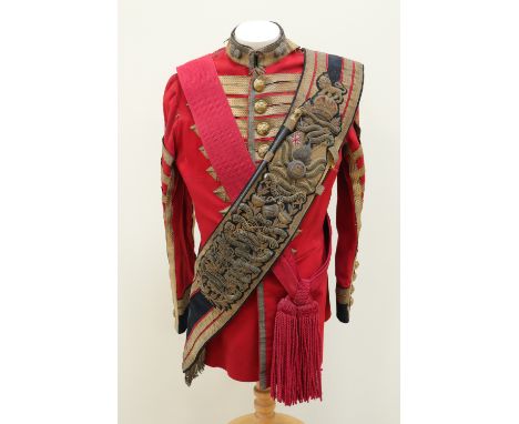 An early 20th Century Grenadier Guards drum major's full dress frock and sash / baldrick