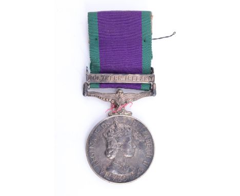 A General Service Medal with Northern Ireland clasp to 24334748 GDSM R H Philpot. Grenadier Guards