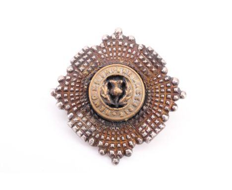 A George V Scots Guards silver and enamel sweetheart brooch, Henry Tatton, Edinburgh, 1914, 27 mm