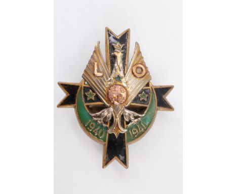 A Free Polish Army Officers' Legion in the Middle East badge by Minassian of Cairo