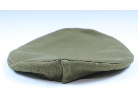 An army officer's forage cap khaki crown cover, circa 1940s