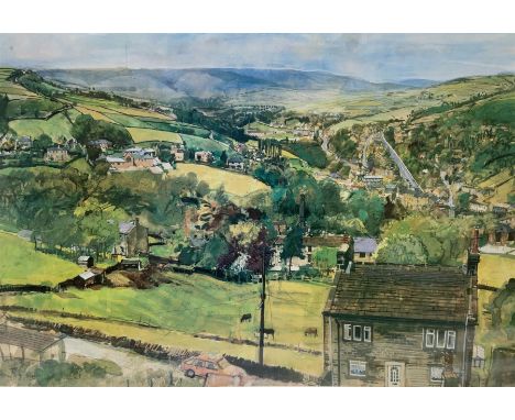 After Trevor Stubley (British 1921-2010): 'Holmfirth', colour print unsigned 55cm x 82cm