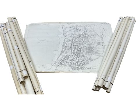 Large collection early-mid 19th century Ordnance Survey maps, most six inches to one statute mile (approx. 20)