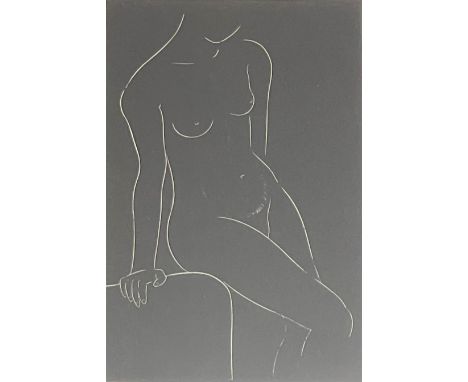 Eric Gill ARA (British 1882-1940): Study from 25 Nudes, woodcut print unsigned dated 1938, 34cm x 34cm 