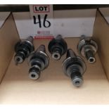 LOT - (5) 40-TAPER COLLET TOOL HOLDERS
