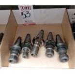 LOT - (5) 40-TAPER COLLET TOOL HOLDERS
