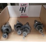 LOT - (4) 40-TAPER COLLET TOOL HOLDERS, W/ TOOLS