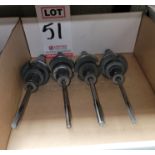 LOT - (4) 40-TAPER COLLET TOOL HOLDERS, W/ REAMERS