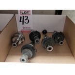 LOT - (5) 40-TAPER COLLET TOOL HOLDERS