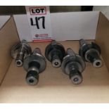 LOT - (5) 40-TAPER COLLET TOOL HOLDERS