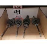 LOT - (4) 40-TAPER COLLET TOOL HOLDERS, W/ REAMERS