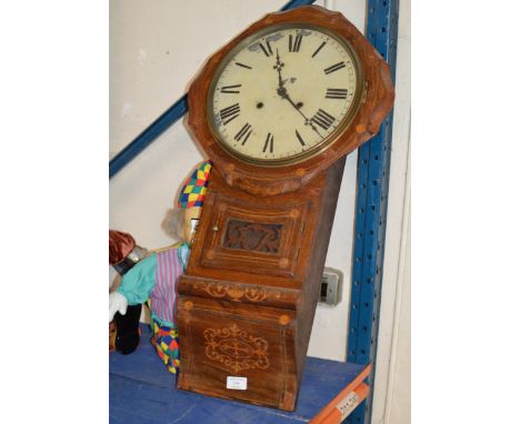 MAHOGANY CASED WALL CLOCK     
