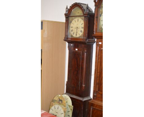 MAHOGANY CASED GRANDFATHER CLOCK WITH 2 ADDITIONAL GRANDFATHER CLOCK FACES     