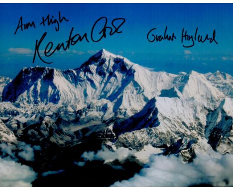 Multi signed Kenton Cool, Graham Hoyland Colour Photo of Mount Everest 10x8 Inch. Good condition. All autographs come with a 