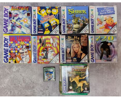 Retro gaming - various Nintendo Gameboy, Color &amp; Advance games including Super Mario Bros. Deluxe; The Simpsons Night of 