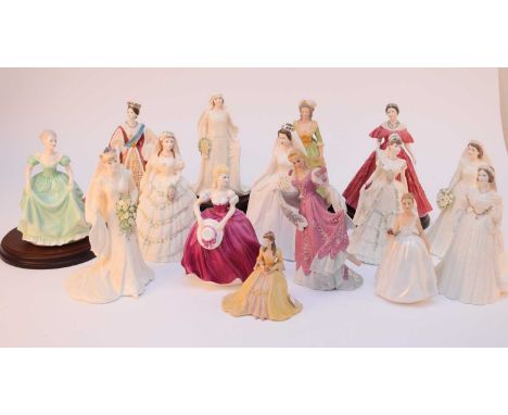 A collection of collectable models of ladies, comprising Coalport: a set of Royal Brides; 'Sophie, Countess of Wessex' 929/7,