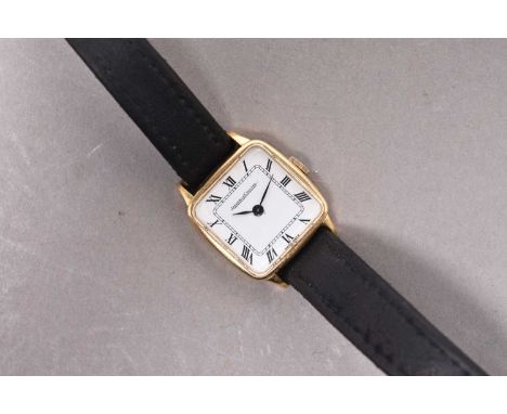 Jaeger-LeCoultre: A lady's 18ct gold wristwatch Ref: 6146.21 Date: Circa 1965 Movement: 17-jewel Cal.846 manual wind Dial: Wh