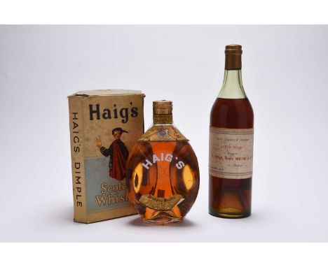 J.Denis, Henry Mounie &amp; Co., 1878 Vintage Fine Liqueur Brandy, one bottle, 70clTogether with John Haig &amp; Co., Haig's 