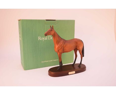 Large Beswick/Royal Doulton models of 'Mr Frisk' and 'Red Rum', each on plinth bases, boxed