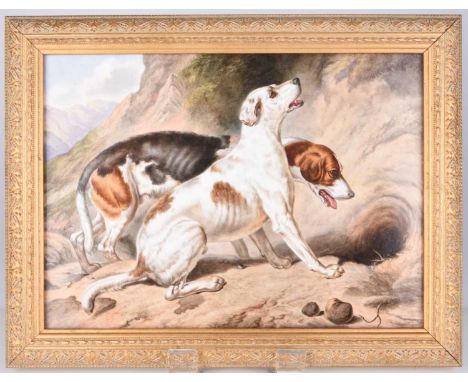 An English porcelain plaque painted by Robert F. Perling, possibly Royal Worcester or Kerr &amp; Binns porcelain, circa 1870-
