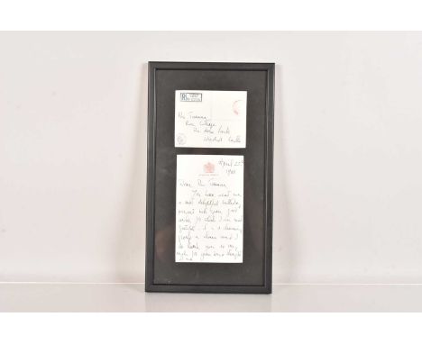 Queen Elizabeth II, a Thank You letter from Windsor Castle to 'Mrs Tanner', Mrs Tanner was the widow of Hubert Tanner, the He