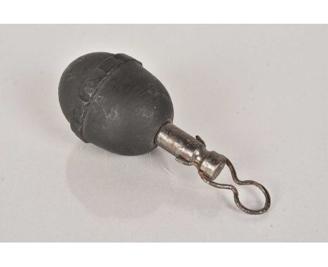 An inert WWI German 'Egg' grenade, Model 1917, complete with practice fuze, 290g, 18+ TO PURCHASE, FACE TO FACE COLLECTION OR