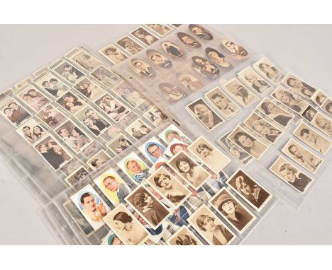 Celebrities and Personality Themed Cigarette Card Sets (50), mainly stored in plastic sleeves, mainly common sets, includes, 